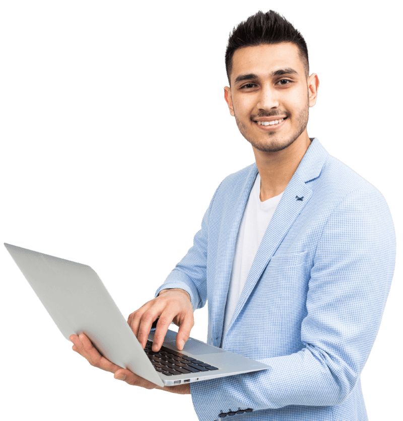 Smiling handsome man