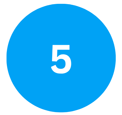 Blue circle with 5