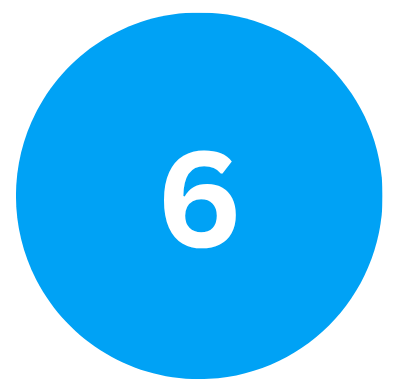 Blue circle with 6